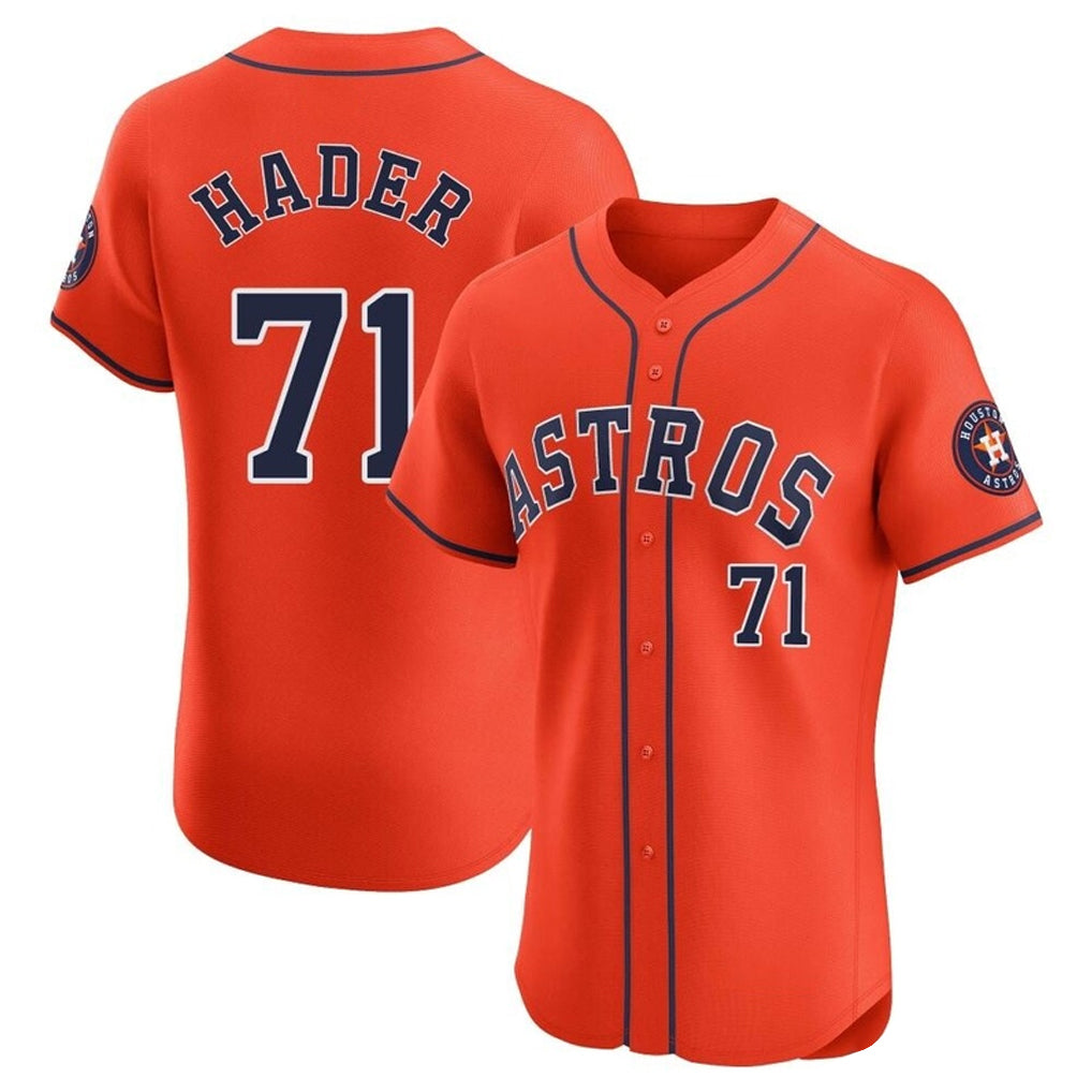 Choea H.Astros #71 Josh Hader Player Orange Home Limited Elite Stitched Jerseys