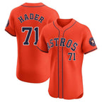 Choea H.Astros #71 Josh Hader Player Orange Home Limited Elite Stitched Jerseys
