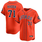 Choea H.Astros #71 Josh Hader Player Orange Home Limited Stitched Jerseys