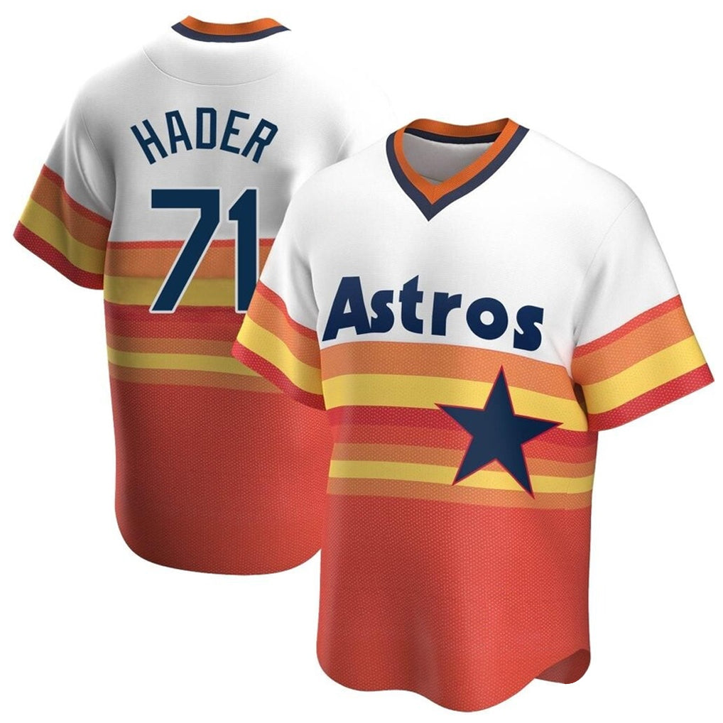 Choea H.Astros #71 Josh Hader Player Rainbow Cooperstown Collection T-shirt Stitched Jerseys
