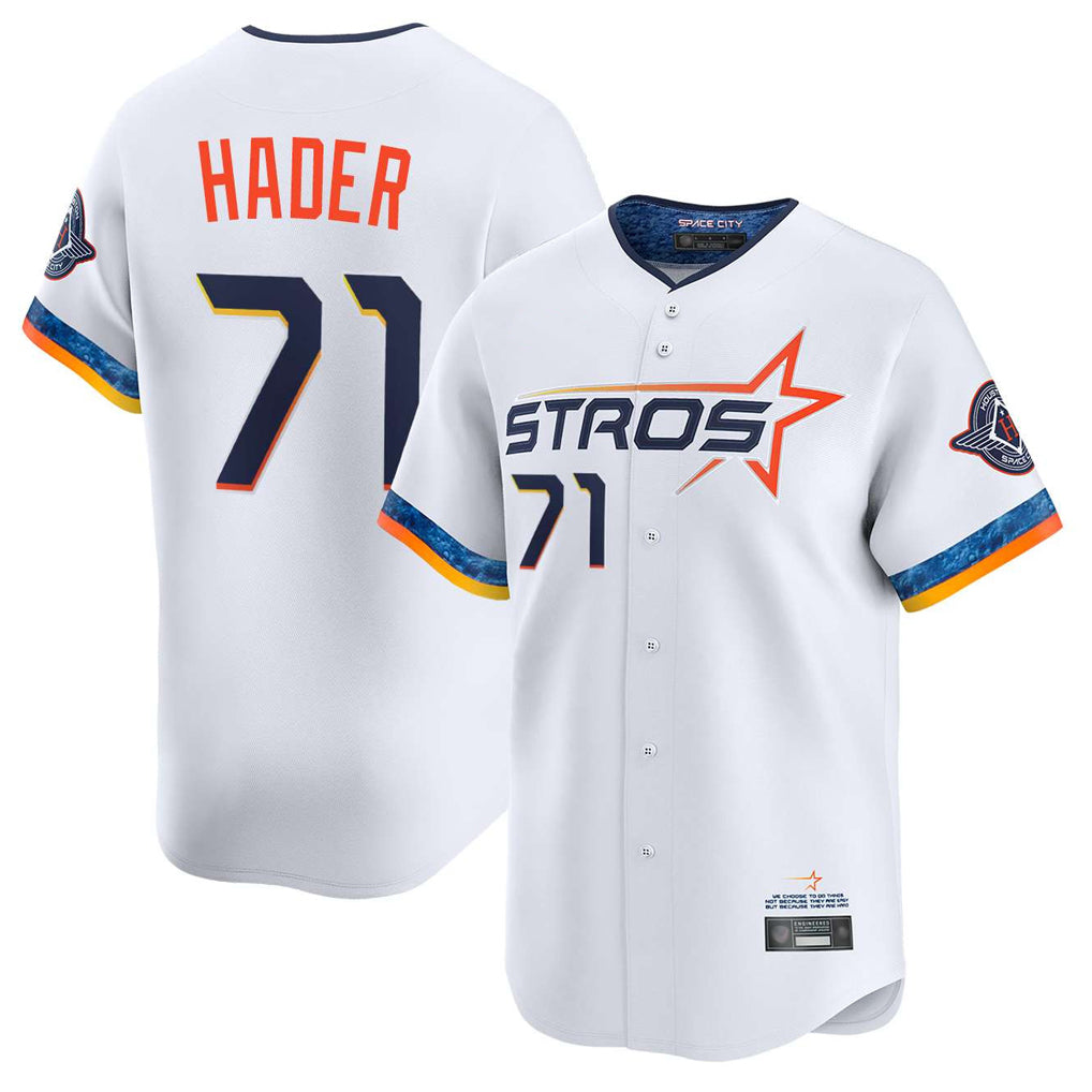 Choea H.Astros #71 Josh Hader Player White City Connect Limited Home Stitched Jerseys