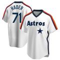 Choea H.Astros #71 Josh Hader Player White Cooperstown Collection T-shirt Stitched Jerseys