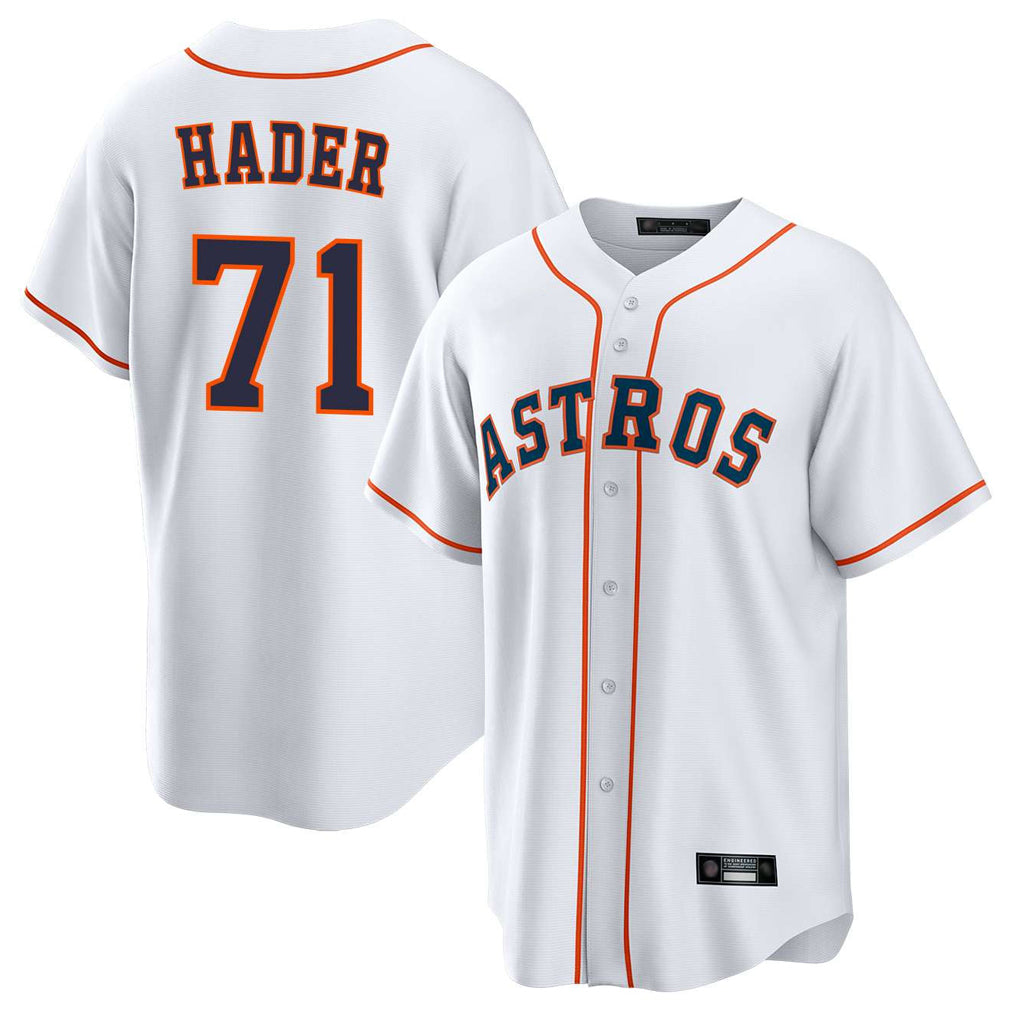 Choea H.Astros #71 Josh Hader Player White Home Game Stitched Jerseys