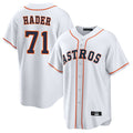 Choea H.Astros #71 Josh Hader Player White Home Game Stitched Jerseys