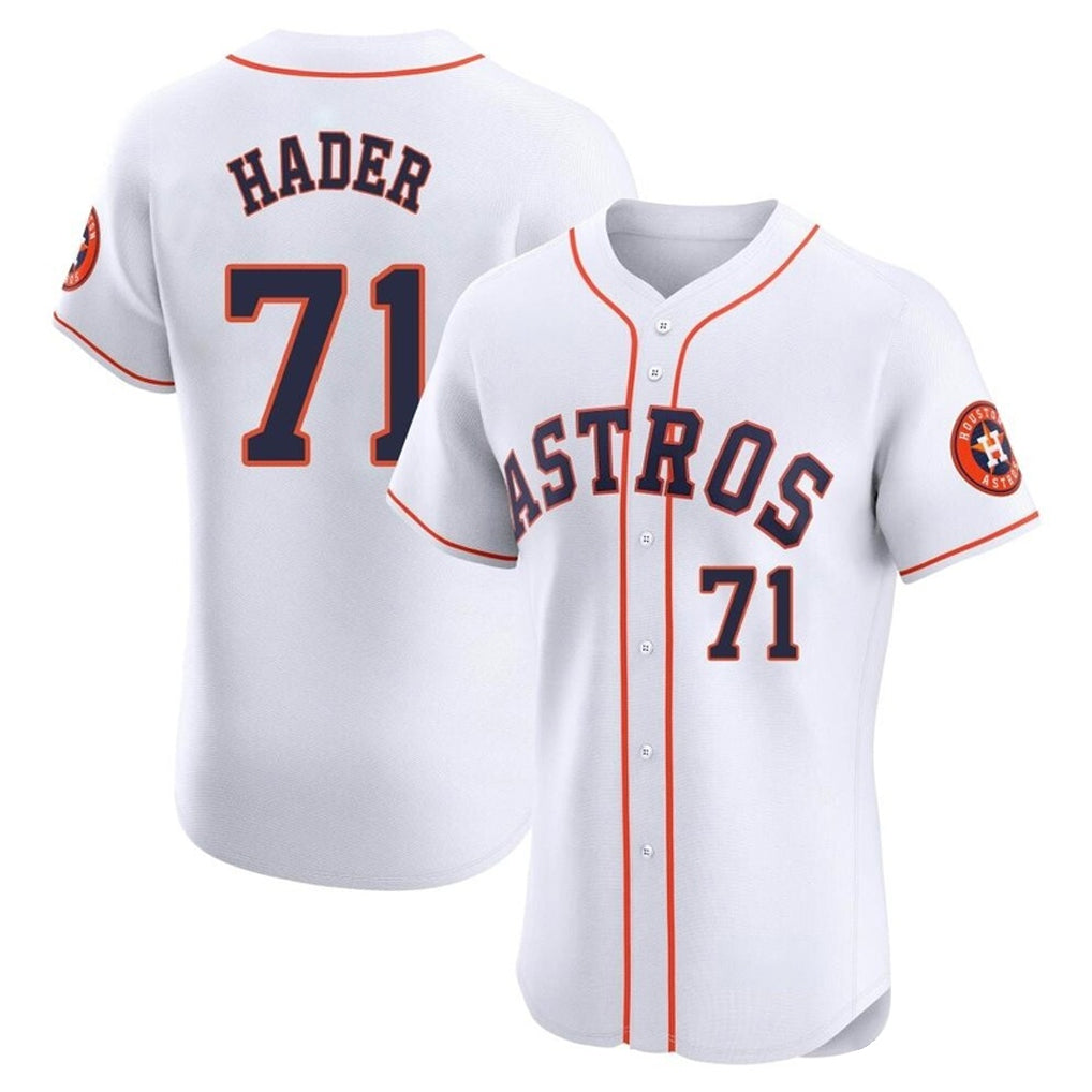 Choea H.Astros #71 Josh Hader Player White Limited Elite Home Stitched Jerseys