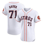 Choea H.Astros #71 Josh Hader Player White Limited Elite Home Stitched Jerseys