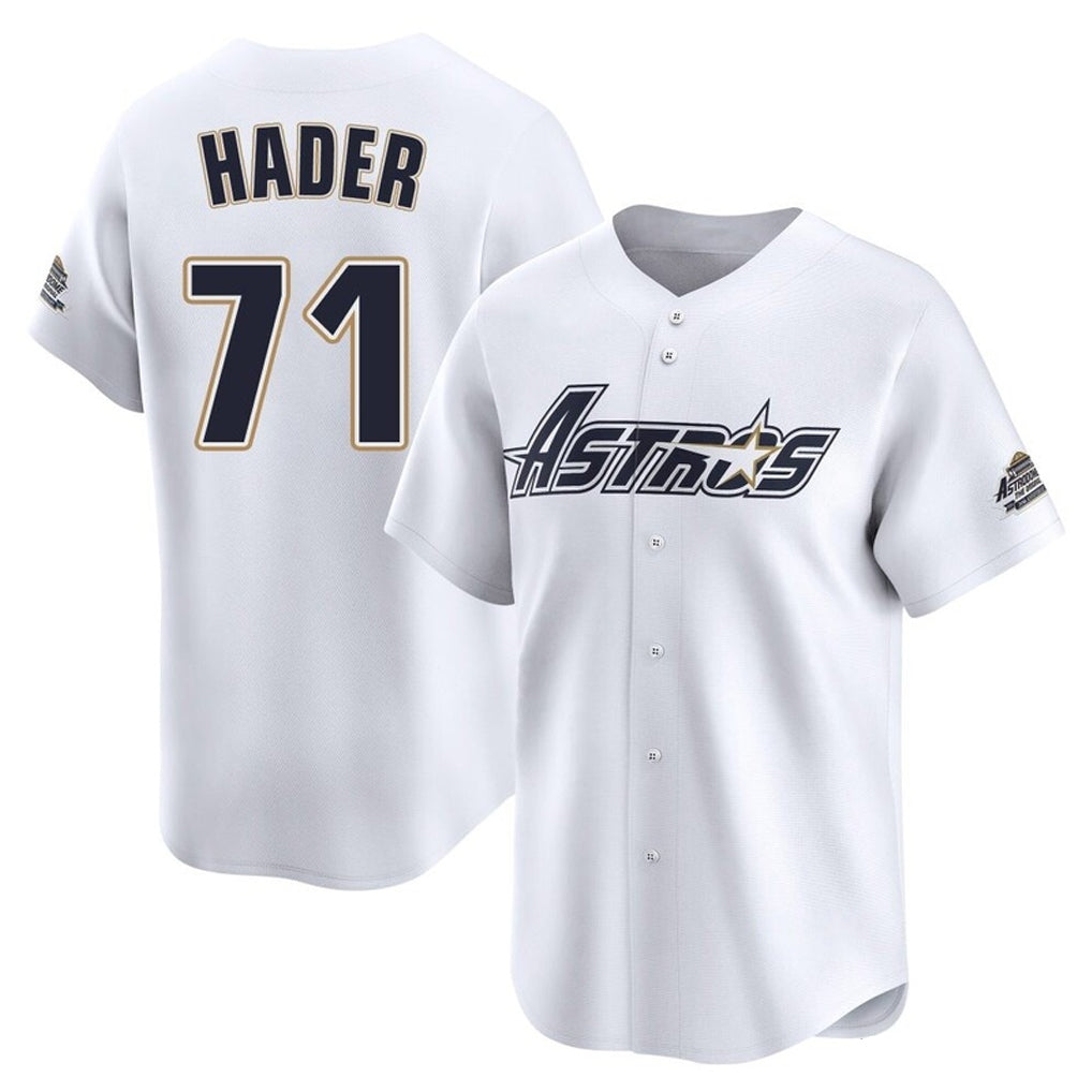 Choea H.Astros #71 Josh Hader Player White Throwback Cooperstown Collection Limited Stitched Jerseys