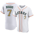 Choea H.Astros #7 Craig Biggio Player Gold Collection Limited Elite Home Stitched Jerseys