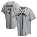 Choea H.Astros #7 Craig Biggio Player Gray Home Game Stitched Jerseys