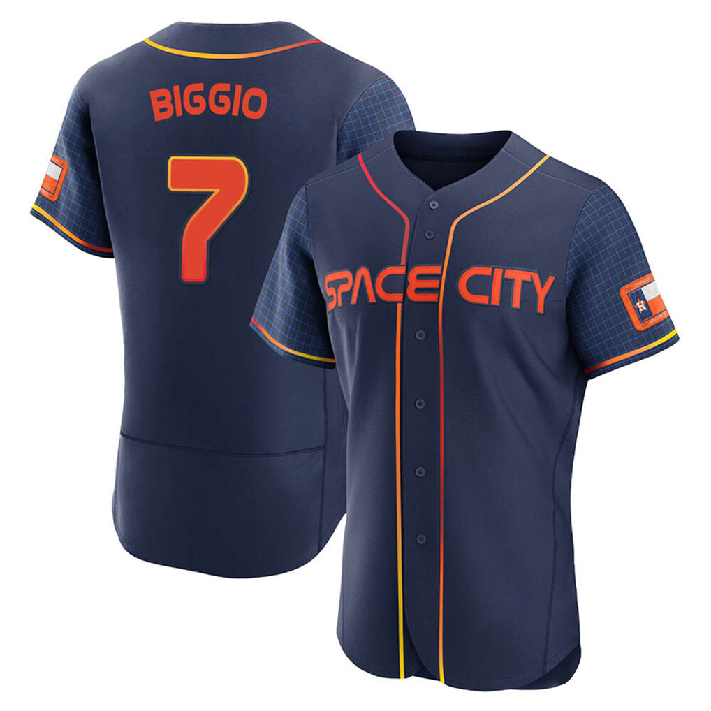Choea H.Astros #7 Craig Biggio Player Navy City Connect Limited Elite Home Stitched Jerseys