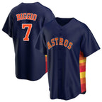 Choea H.Astros #7 Craig Biggio Player Navy Home Game Stitched Jerseys