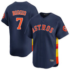 Choea H.Astros #7 Craig Biggio Player Navy Home Limited Stitched Jerseys