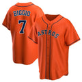 Choea H.Astros #7 Craig Biggio Player Orange Home Game Stitched Jerseys
