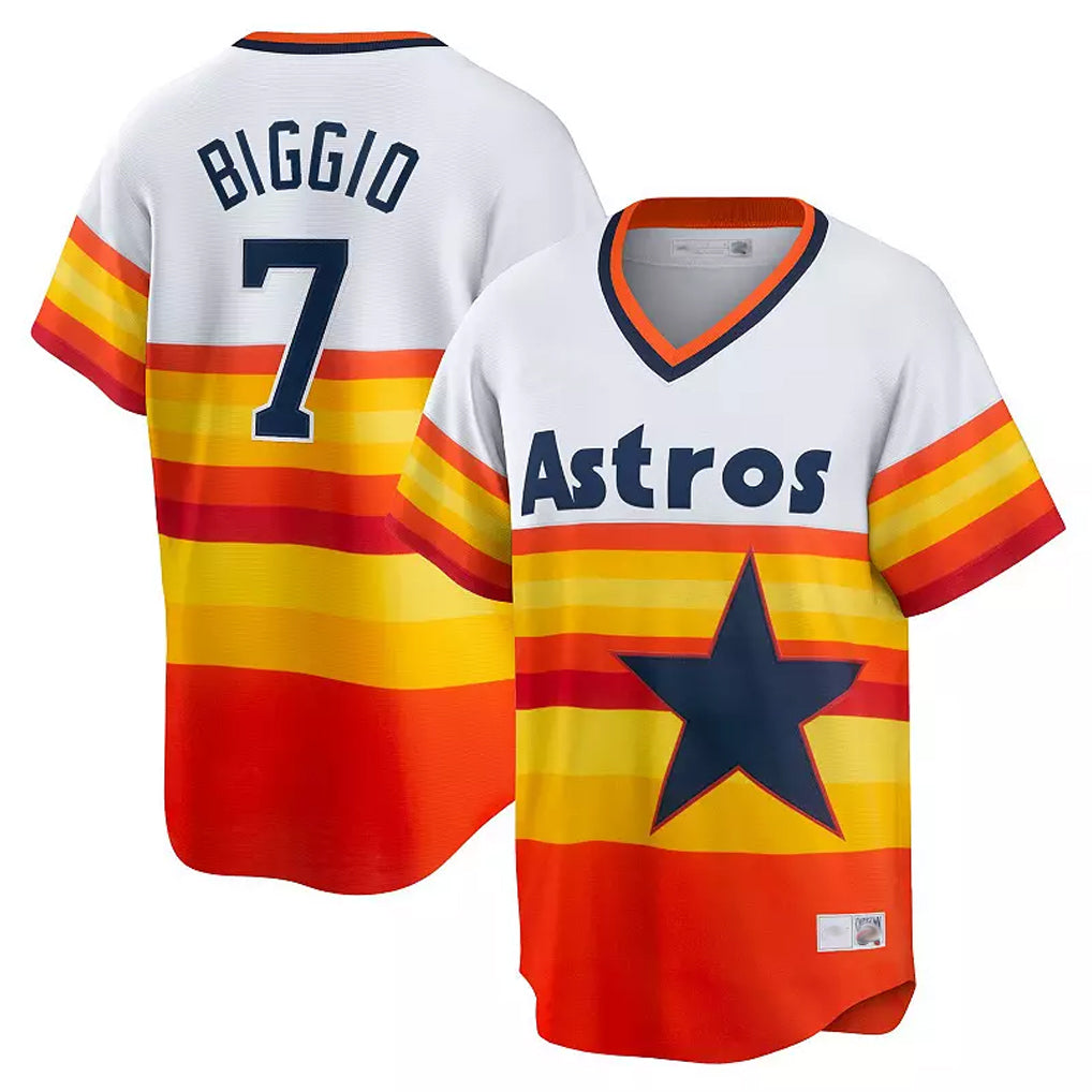 Choea H.Astros #7 Craig Biggio Player Rainbow Cooperstown Collection T-shirt Stitched Jerseys