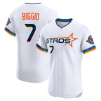 Choea H.Astros #7 Craig Biggio Player White City Connect Limited Elite Home Stitched Jerseys