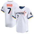 Choea H.Astros #7 Craig Biggio Player White City Connect Limited Home Stitched Jerseys