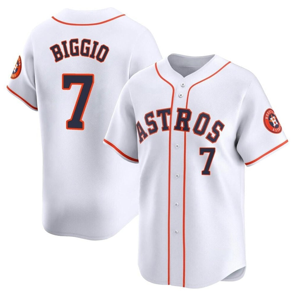 Choea H.Astros #7 Craig Biggio Player White Home Limited Stitched Jerseys
