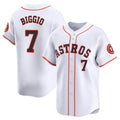 Choea H.Astros #7 Craig Biggio Player White Home Limited Stitched Jerseys