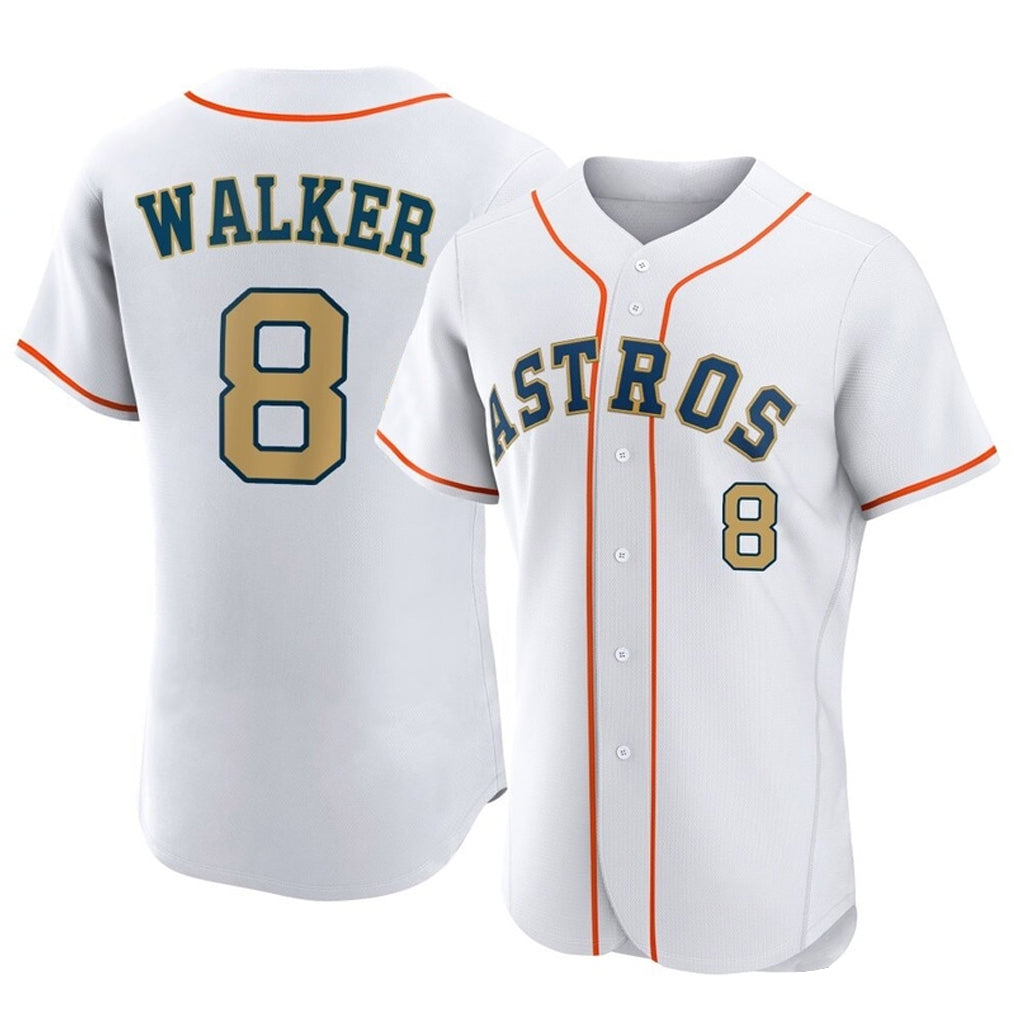 Choea H.Astros #8 Christian Walker Player Gold Collection Limited Elite Home Stitched Jerseys