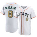 Choea H.Astros #8 Christian Walker Player Gold Collection Limited Elite Home Stitched Jerseys