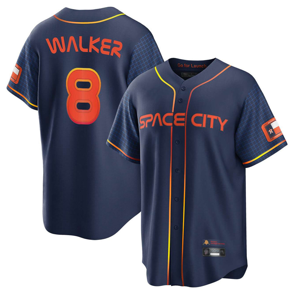 Choea H.Astros #8 Christian Walker Player Navy City Connect Home Game Stitched Jerseys