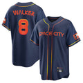 Choea H.Astros #8 Christian Walker Player Navy City Connect Home Game Stitched Jerseys