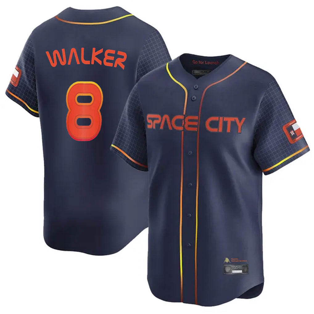 Choea H.Astros #8 Christian Walker Player Navy City Connect Home Limited Stitched Jerseys