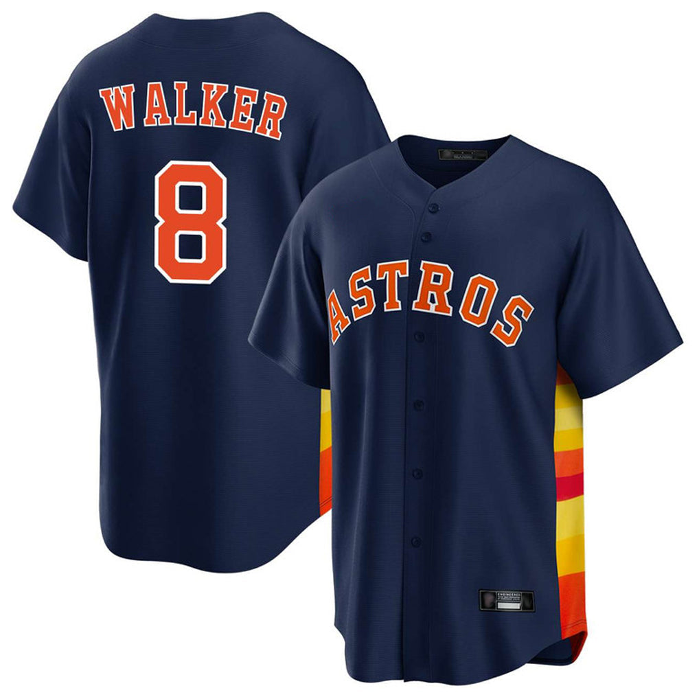 Choea H.Astros #8 Christian Walker Player Navy Home Game Stitched Jerseys