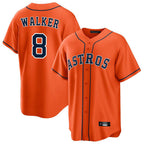 Choea H.Astros #8 Christian Walker Player Orange Home Game Stitched Jerseys