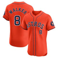 Choea H.Astros #8 Christian Walker Player Orange Home Limited Elite Stitched Jerseys