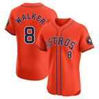 Choea H.Astros #8 Christian Walker Player Orange Home Limited Elite Stitched Jerseys