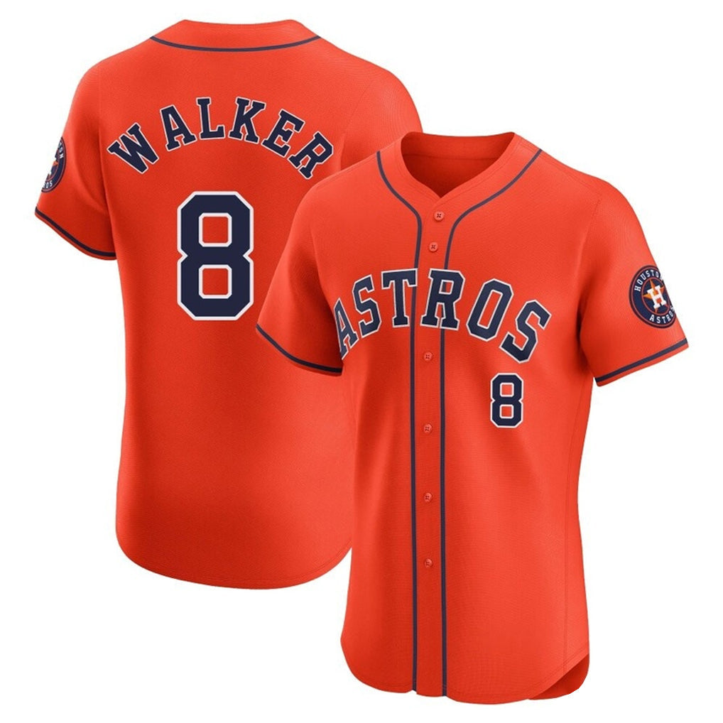 Choea H.Astros #8 Christian Walker Player Orange Home Limited Elite Stitched Jerseys