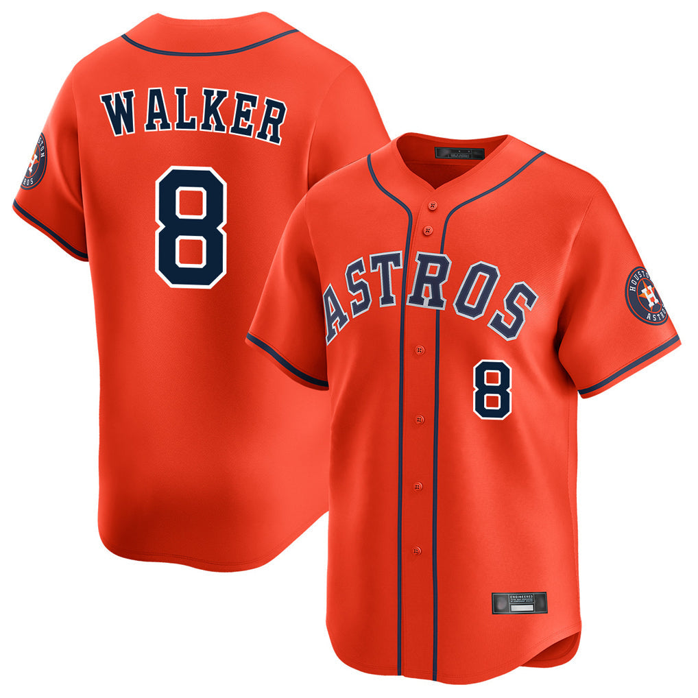 Choea H.Astros #8 Christian Walker Player Orange Home Limited Stitched Jerseys