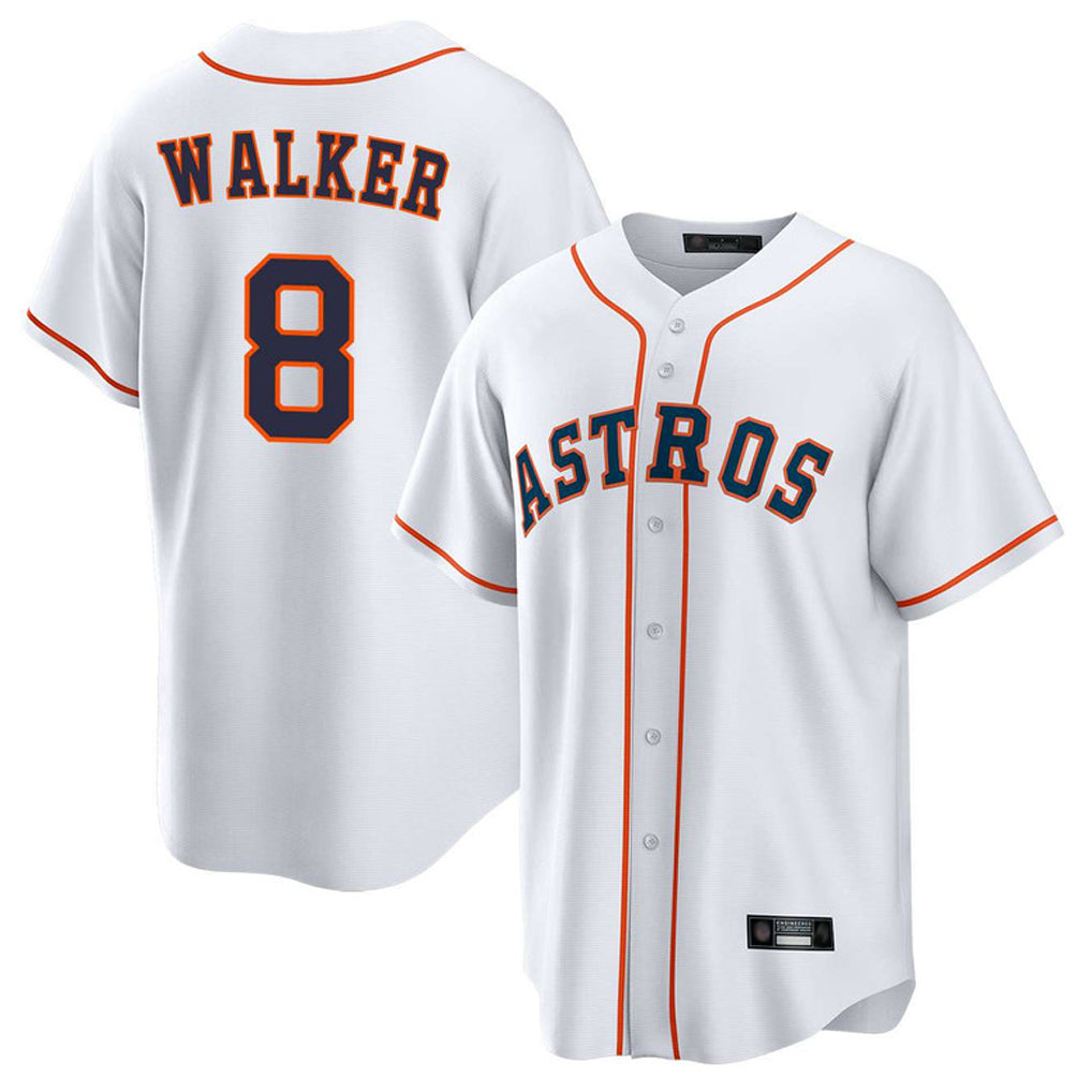 Choea H.Astros #8 Christian Walker Player White Home Game Stitched Jerseys
