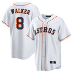 Choea H.Astros #8 Christian Walker Player White Home Game Stitched Jerseys