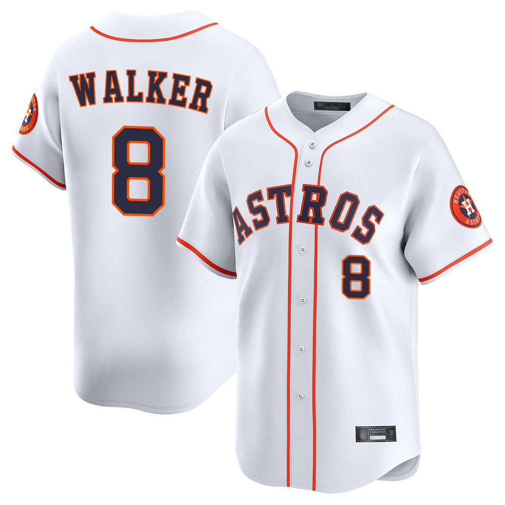 Choea H.Astros #8 Christian Walker Player White Home Limited Stitched Jerseys