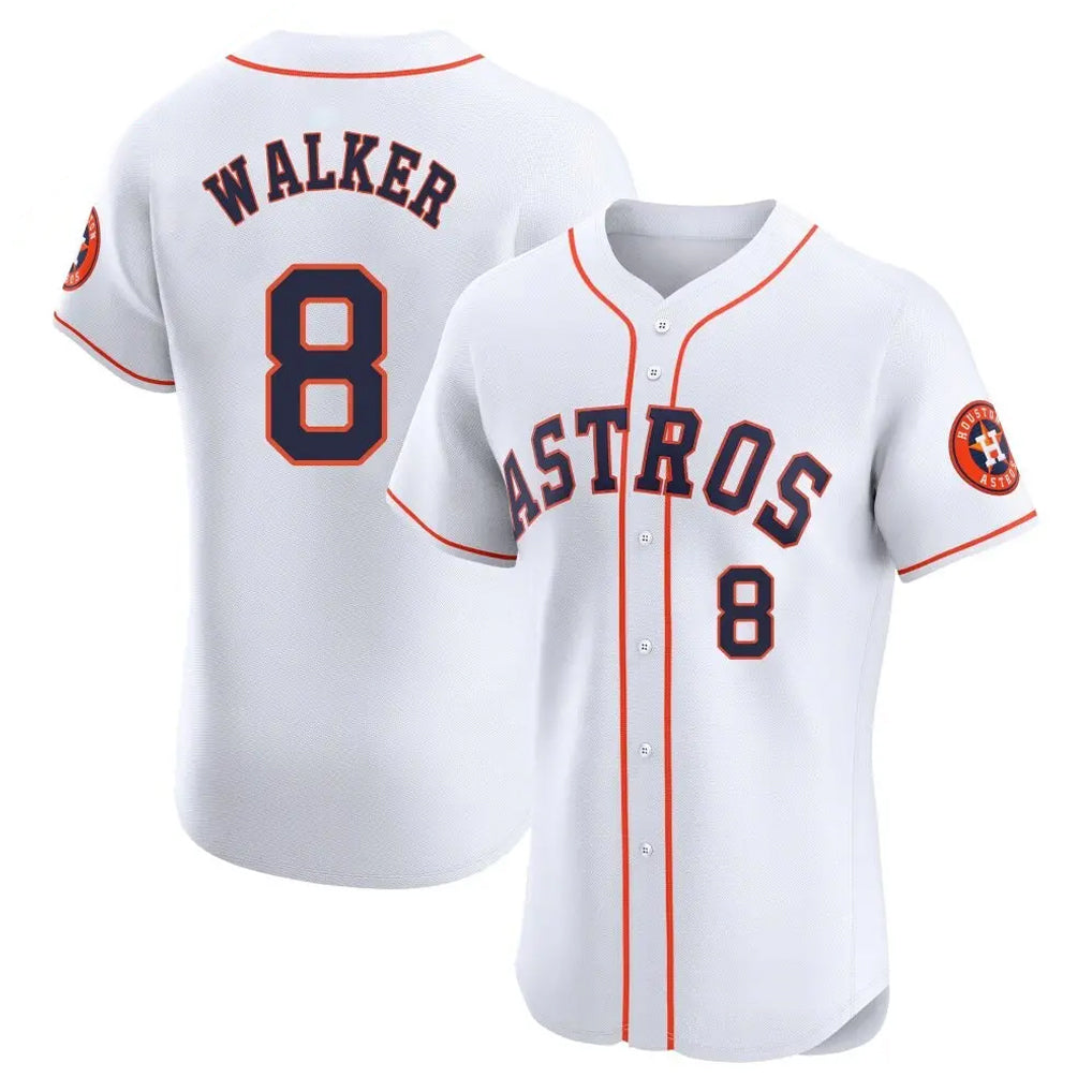 Choea H.Astros #8 Christian Walker Player White Limited Elite Home Stitched Jerseys