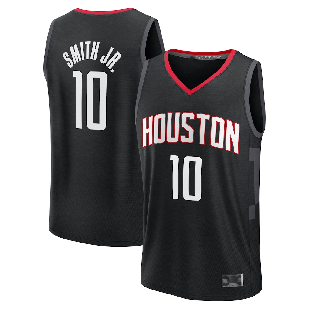 Choea H.Rockets #10 Jabari Smith Jr. Black Fast Break Replica Player Stitched Jerseys-Statement Edition