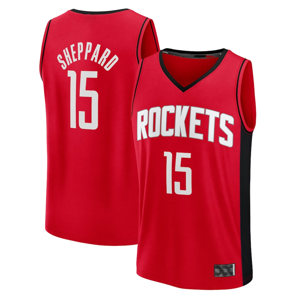 Choea H.Rockets #15 Reed Sheppard Red Fast Break Replica Stitched Jerseys-Icon Edition