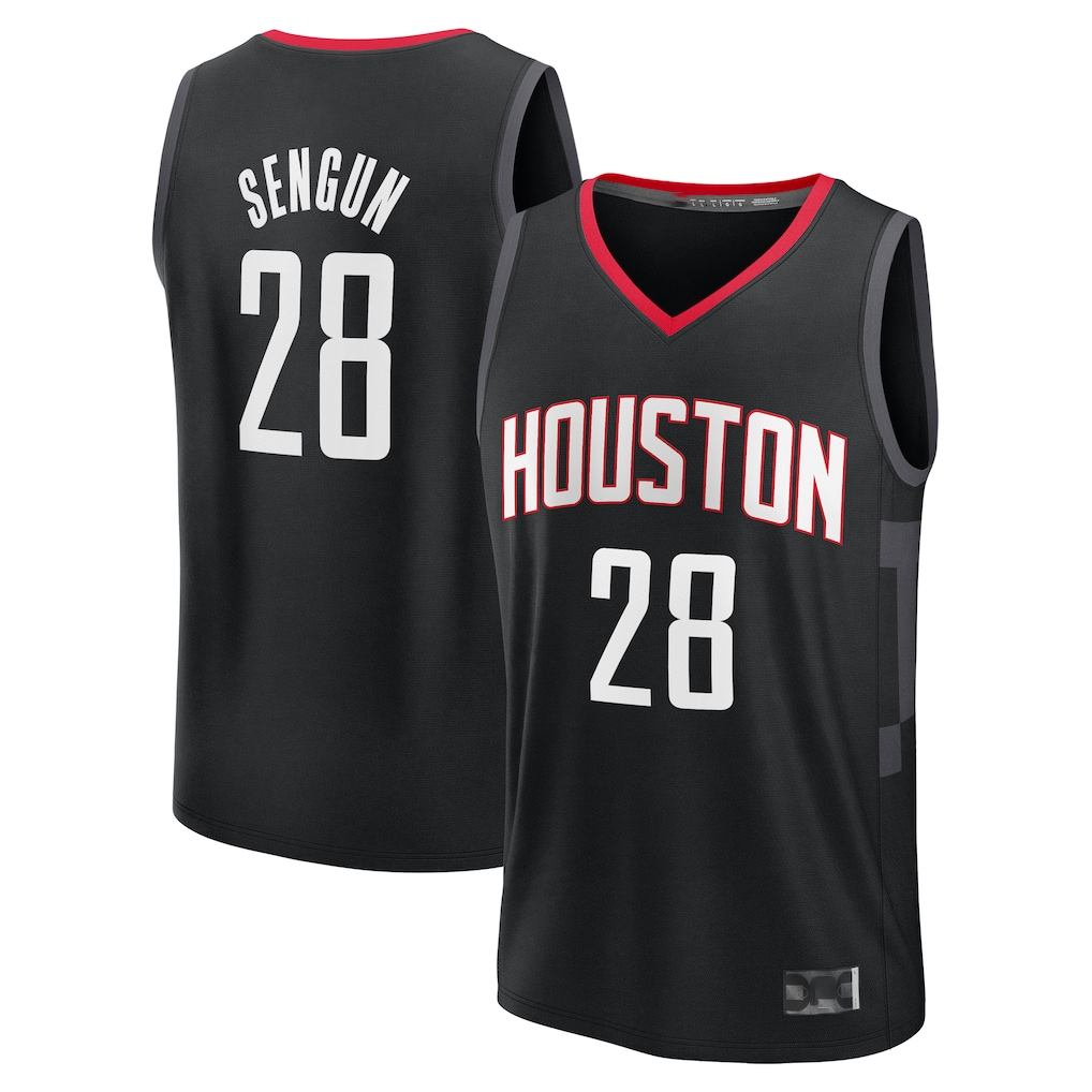 Choea H.Rockets #28 Alperen Sengun Black Fast Break Replica Player Stitched Jerseys-Statement Edition