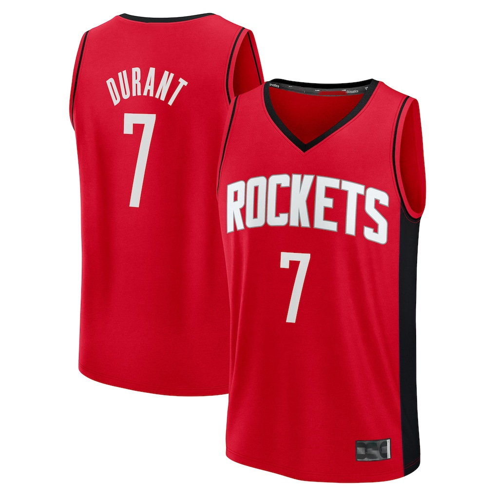 Choea H.Rockets #7 Kevin Durant Red Fast Break Replica Player Stitched Jerseys-Icon Edition