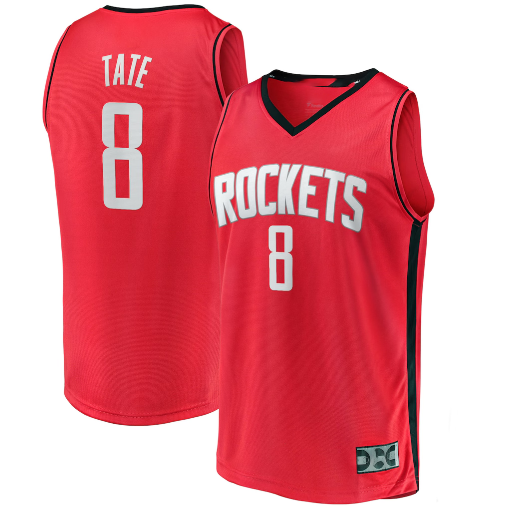 Choea H.Rockets #8 Jae'Sean Tate Red Fast Break Replica Stitched Jerseys-Icon Edition