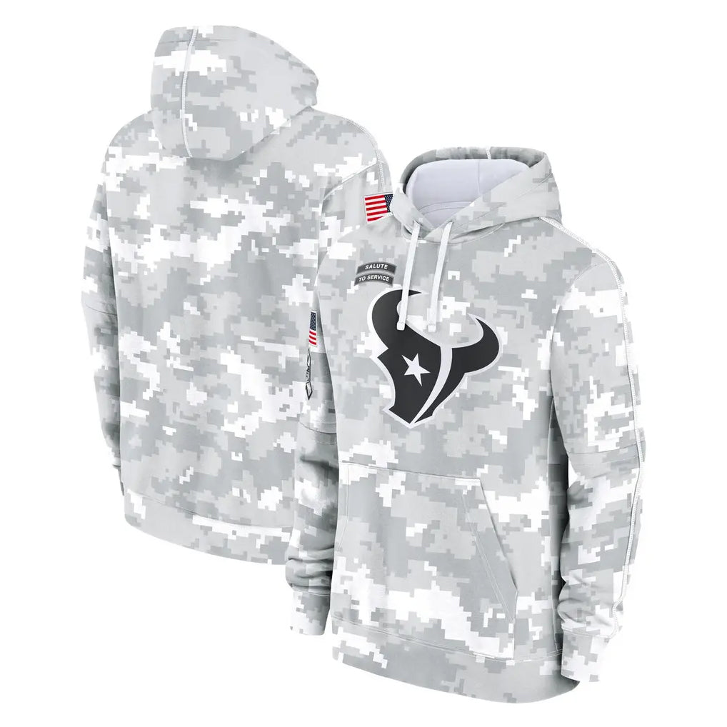 Choea H.Texans Arctic Camo Salute to Service Hoodies Limited Game Blank Player Stitched Jerseys