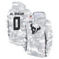 Choea H.Texans #0 Azeez Al-Shaair Player Arctic Camo Salute to Service Hoodies Limited Game Stitched Jerseys
