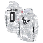 Choea H.Texans #0 Azeez Al-Shaair Player Arctic Camo Salute to Service Hoodies Limited Game Stitched Jerseys