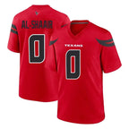 Choea H.Texans #0 Azeez Al-Shaair Player Red Alternate Home Game Stitched Jerseys