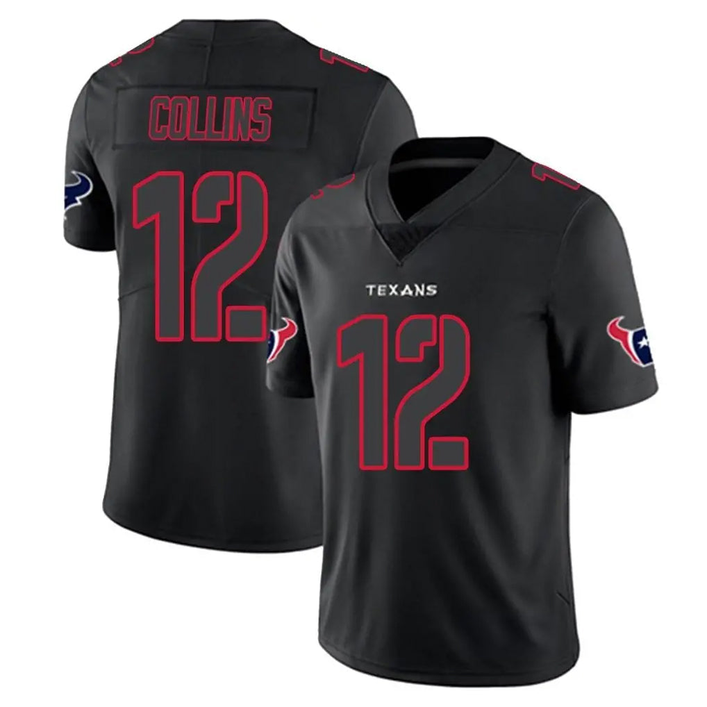 Choea H.Texans #12 Nico Collins Player Black Impact Limited Game Stitched Jerseys