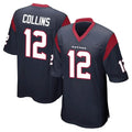 Choea H.Texans #12 Nico Collins Player Navy Home Game Stitched Jerseys