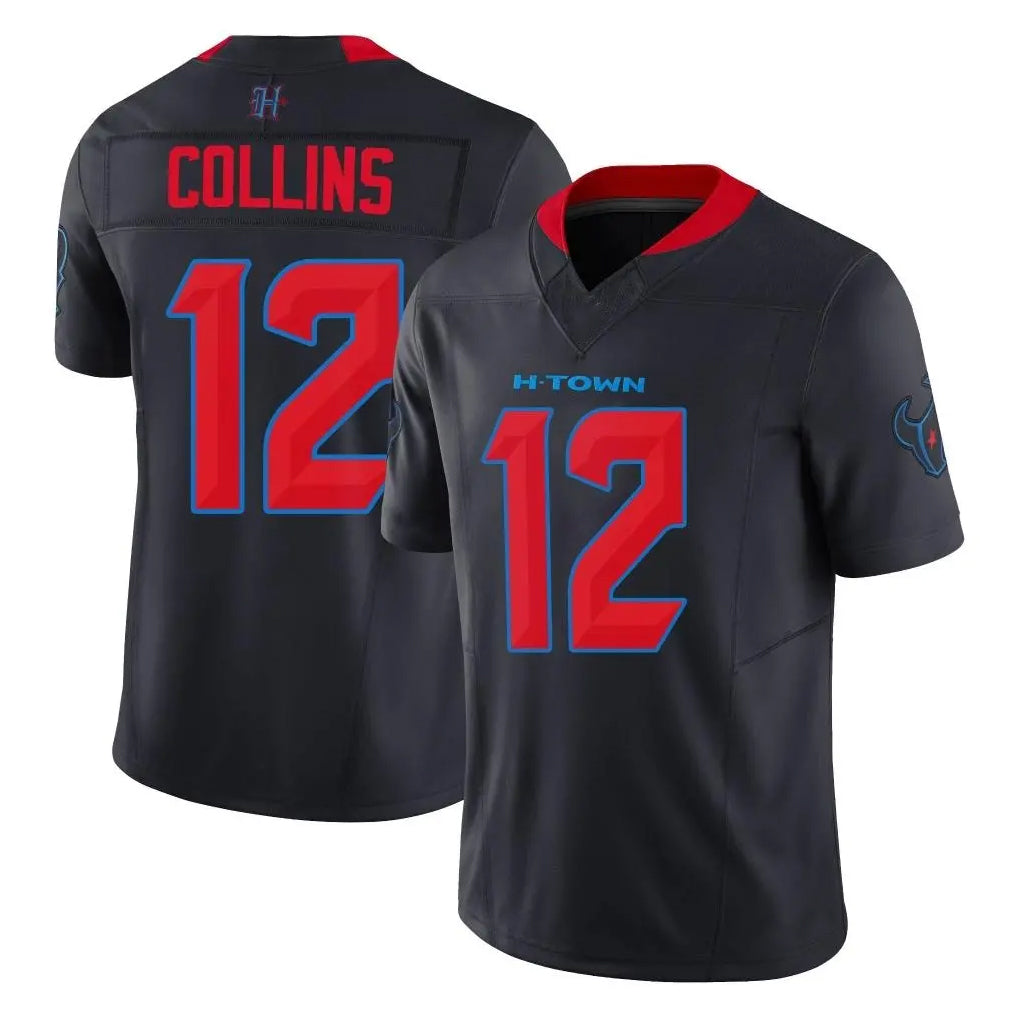 Choea H.Texans #12 Nico Collins Player Navy Limited 2nd Alternate Vapor F.U.S.E. Home Game Stitched Jerseys