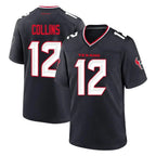 Choea H.Texans #12 Nico Collins Player Navy Team Home Game Stitched Jerseys